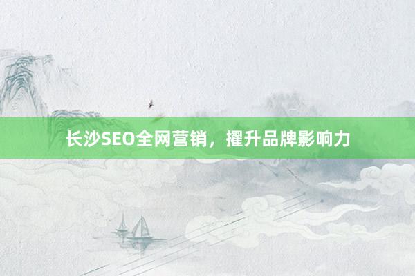 长沙SEO全网营销,擢升品牌影响力